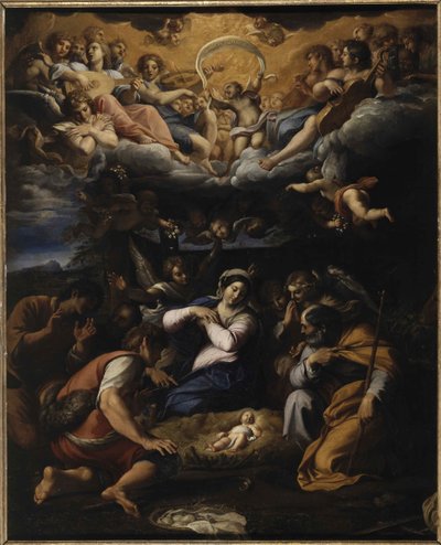 A Adoração dos Pastores, ca. 1597 de Annibale Carracci
