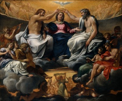A coroação da Virgem, depois de 1595. de Annibale Carracci