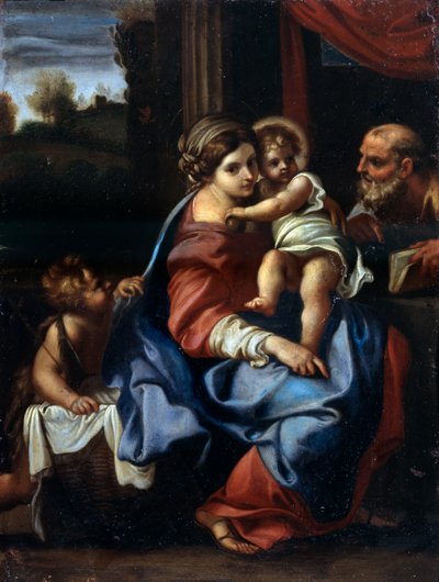 A Sagrada Família com João Batista quando menino, final do século XVI ou início do século XVII. de Annibale Carracci