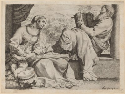 A Sagrada Família com São João Batista de Annibale Carracci