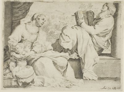 A Sagrada Família com São João Batista de Annibale Carracci