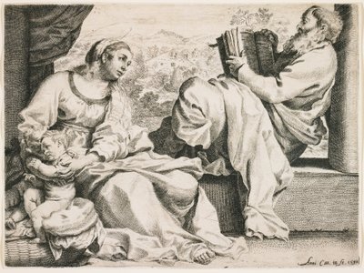 A Sagrada Família com São João Batista de Annibale Carracci