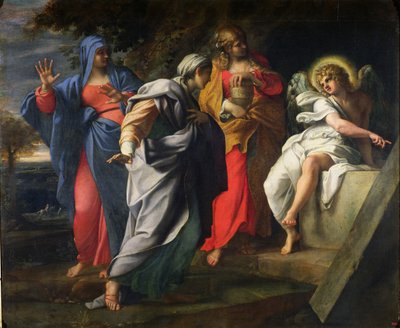 As mulheres sagradas no túmulo de Cristo, c.1597-8 de Annibale Carracci