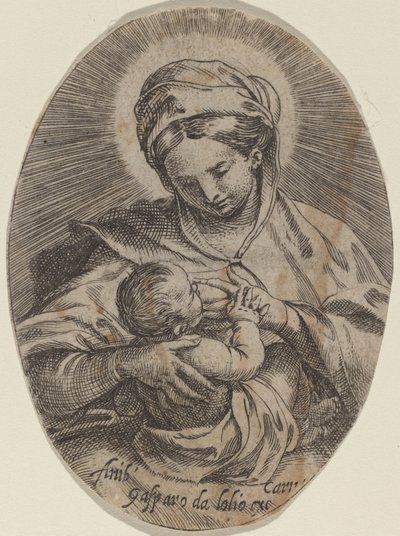 A Madona amamentando o Menino Jesus de Annibale Carracci