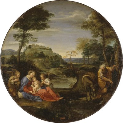 O resto sobre A fuga para o Egito de Annibale Carracci