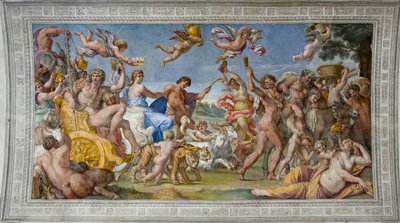The Triumph of Bacchus and Ariadne par Carracci, Annibale (1560-1609). Fresco, ca. 1597, Palazzo Farnese, Roma. de Annibale Carracci
