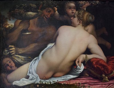 Vénus, dois sátiros e Cupido de Annibale Carracci