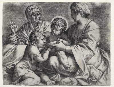 Virgem com a tigela de Annibale Carracci