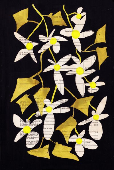 Colagem floral colorida de Annick