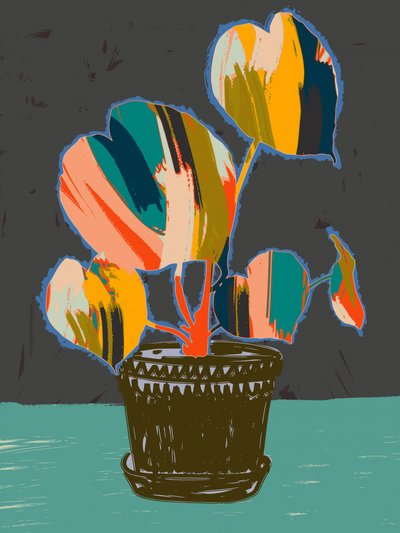 Planta abstrata colorida de Annick