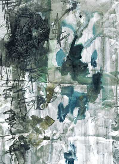 Abstrato azul-esverdeado amassado de Annick