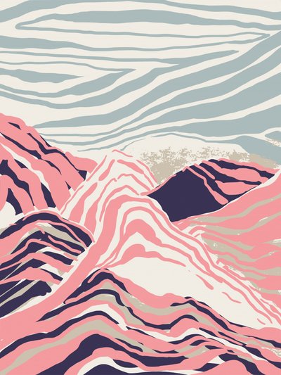 Montanhas com riscas cor-de-rosa de Annick