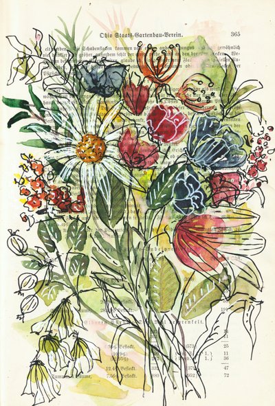 Esboço floral em aguarela de Annick