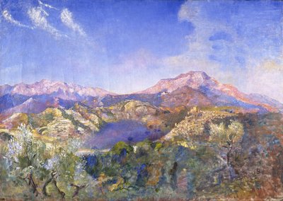 Paisagem italiana (óleo sobre tela) de Annie Louisa Swynnerton