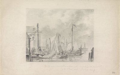 Chegada em Amsterdã de refugiados antes do dilúvio, 1825 de Anonymous
