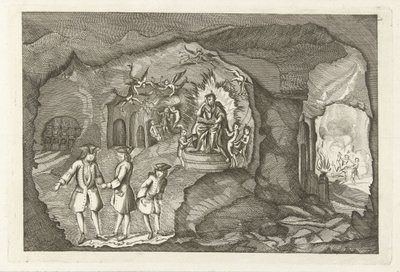 Chegada de Daniel Raap no Inferno, 1754 de Anonymous