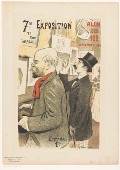 Anúncio para a sétima exposição do Salon des Cent
Les Maîtres de l