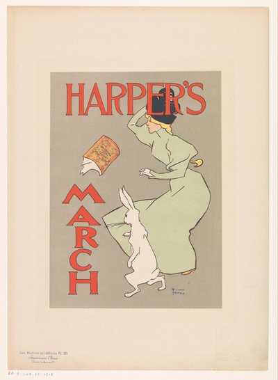 Anúncio para uma edição de Março da revista Harper