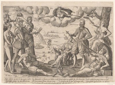 Impressão alegórica do Duque de Alva e do Príncipe de Orange Impressão alegórica do Duque de Alva e do Príncipe de Orange, c. 1572 de Anonymous