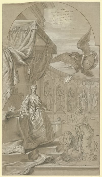 Alegoria da posse da arquiduquesa Maria Anna da Áustria como regente, 1744 de Anonymous
