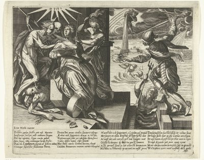 Alegoria da angústia e alívio de Leiden, 1574 de Anonymous