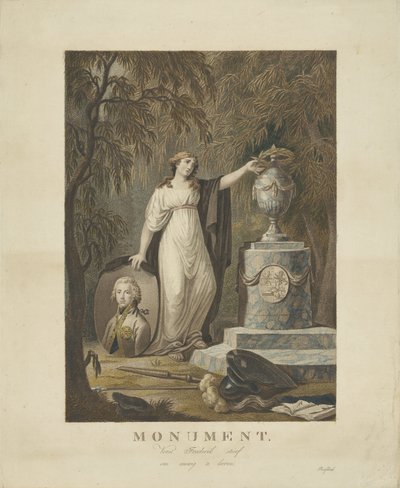 Monumento funerário alegórico para Frederik, Príncipe de Orange-Nassau, 1799 de Anonymous