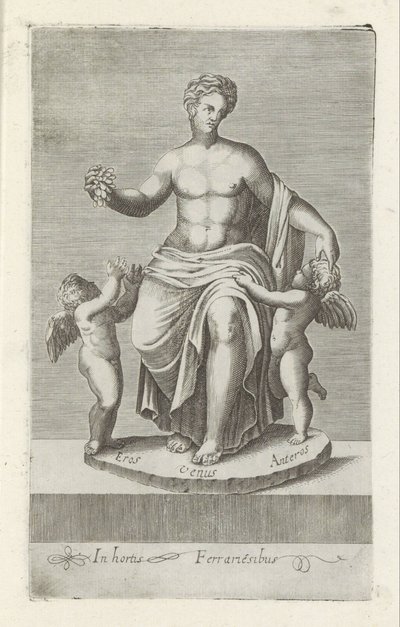 Grupo de escultura com Vénus entre Eros e Anteros
Esculturas antigas em Roma (título da série)
Antiquarum statuarum urbis Romae quae in publicis locis visuntur icones (título da série) de Anonymous