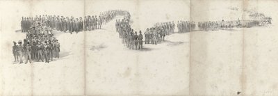 Enterro do falecido Rei Guilherme II em Delft, a 4 de Abril de 1849 (folha 5)
Cinco folhas contínuas da procissão fúnebre de Guilherme II em 1849 (título da série) de Anonymous