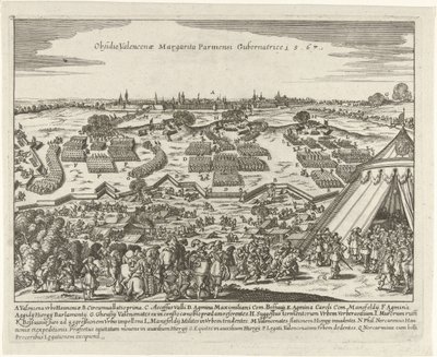 Beleg van Valenciennes, 1567 Cerco de Valencena Margarita Parmesi Gubernatrice 15.67 (título no objeto) de Anonymous