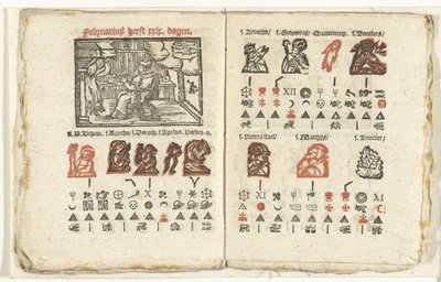 Páginas com a previsão para fevereiro de 1712 de Anonymous