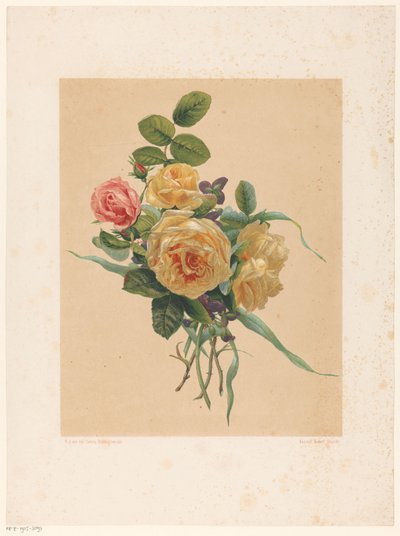 Bando de rosas e violetas de Anonymous