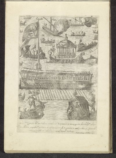 Bucintoro en outro schepen te Venetië Scènes uit het Venetiaanse leven (título da série) Habiti d