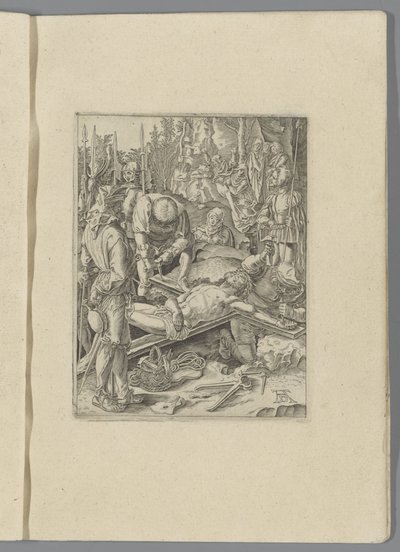 Cristo pregado na cruz A Pequena Paixão (título da série) Passio Christi Ab Alberto Durer Nurenburgensi Effigiata (título da série) de Anonymous