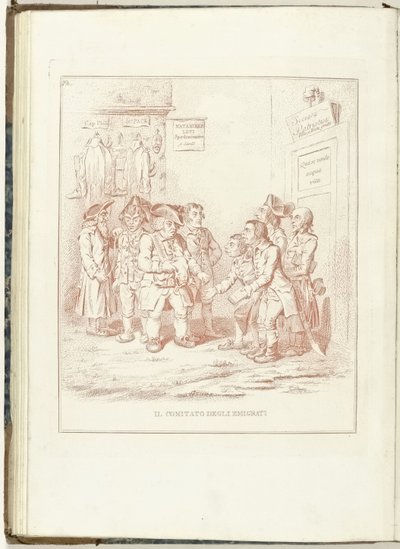 Comité para Uitgewekenen, 1795 O Comitê de Emigrantes (título no objeto) Hollandia Regenerata (kopie italiano) (título da série) A regeneração da Holanda: um espelho para todos os povos regenerados (título da série no objeto) de Anonymous