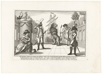 De Hollandse Leeuw por Pruisen, 1787 A diferença entre justiça secular e divina: ou, a ridicularizada soberania falsa-patriótica (...) (título no objeto) de Anonymous