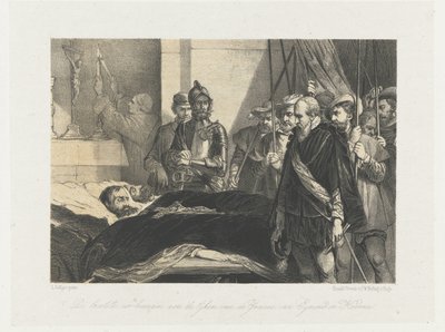 O último tributo pago aos cadáveres de Egmond e Horne, 1568 A última homenagem aos cadáveres dos Condes de Egmond e Hoorne (título do objeto) de Anonymous
