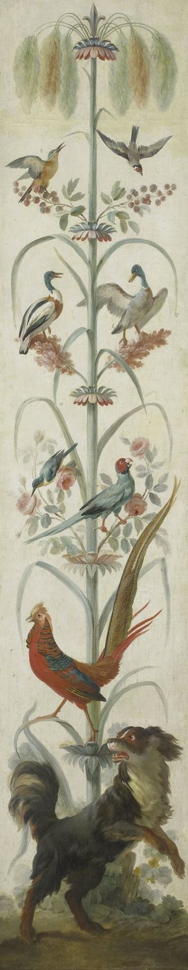 Representação Decorativa com Plantas e Animais de Anonymous