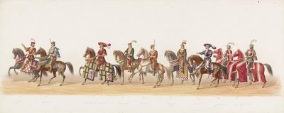 Procissão delft de 1873 (sétima placa)
Desfile de trajes realizado pelos membros do Corpo de Estudantes Delft em 8 de Julho de 1873, representando: a entrada de Carlos de Egmond, duque de Gelre, conde de Zutphen, dentro de Arnhem em 1492 (série de Anonymous
