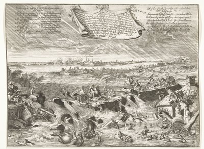 Dijkdoorbraak bij Coevorden, 1673
Ilustração de como e de que forma o, por ordem do Bispo de Münster (...) (título sobre o objecto) de Anonymous