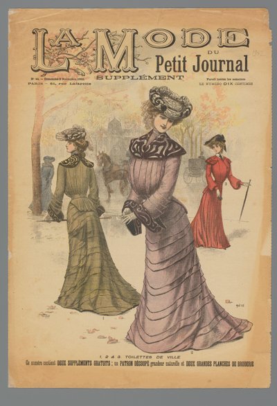Três mulheres em Toilettes de Ville em Paris 1, 2 e 3 Toilettes de Ville (título no objeto) de Anonymous