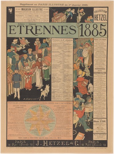 Lista de fundos da J. Hetzel & Cie em Paris Etrennes 1885 (título no objeto) de Anonymous