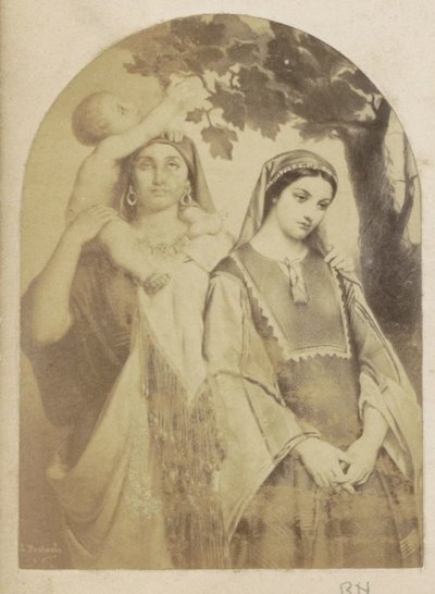 Fotoreprodução de (presumivelmente) um desenho de Maria, Jesus e Elisabeth de Anonymous