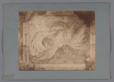 Reprodução fotográfica do afresco A Separação da Escuridão e da Luz de Michelangelo na Capela Sistina de Anonymous