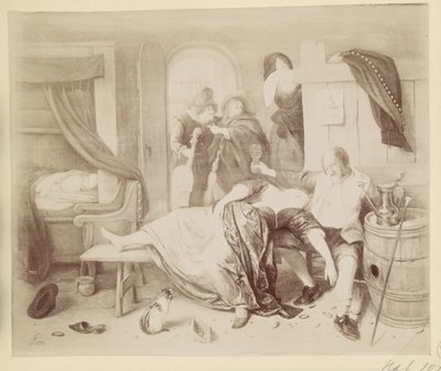 Fotoreprodução do quadro O casal bêbado de Jan Steen de Anonymous