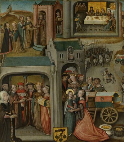 Quatro cenas da lenda de Santa Isabel da Hungria de Anonymous