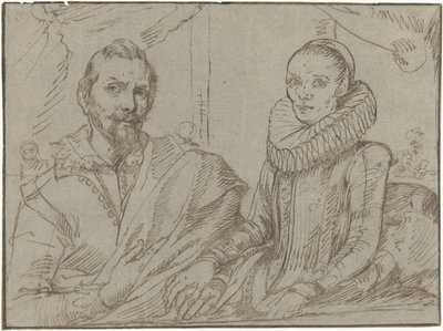 Frans Snijders e a sua esposa Margaretha de Vos de Anonymous