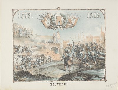 Liberação de impressão comemorativa de Alkmaar 1573-1873 de Anonymous