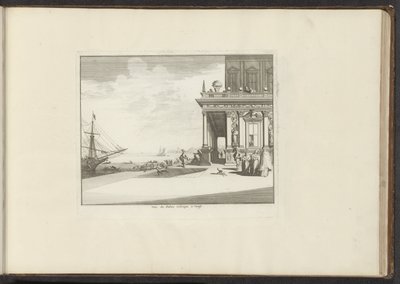 Vista do Palazzo Collina em Veneza Vue du Palais Collina a Venise (título no objeto) Palácios e Monumentos em Veneza, Livorno, Nápoles e Roma (título da série) de Anonymous