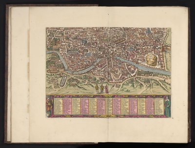 Vista aérea de Roma Antiquae urbis Romae imago accuratiss (...) (título no objeto) de Anonymous