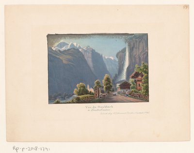 Vista de Staubbach e da cascata de Staubbach
Vue du Staubback à Lauterbrunen (título sobre o objecto) de Anonymous